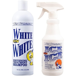 image:imageChris Christensen Shampoo amp Conditioner 16 oz Bundle White on White Shampoo Color Treatment  Ice on Ice Detangling Conditioner Spray Ready to Use Groom Like a Professional Made in USA