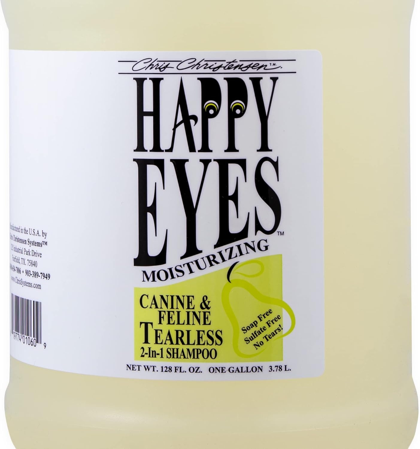 image:imageChris Christensen Happy Eyes Ultra Concentrated Tearless Dog Shampoo Makes up to 5 Bottles Groom Like a Professional HypoAllergenic Sulfate Free No Tears All Coat Types Made in USA GallonGallon