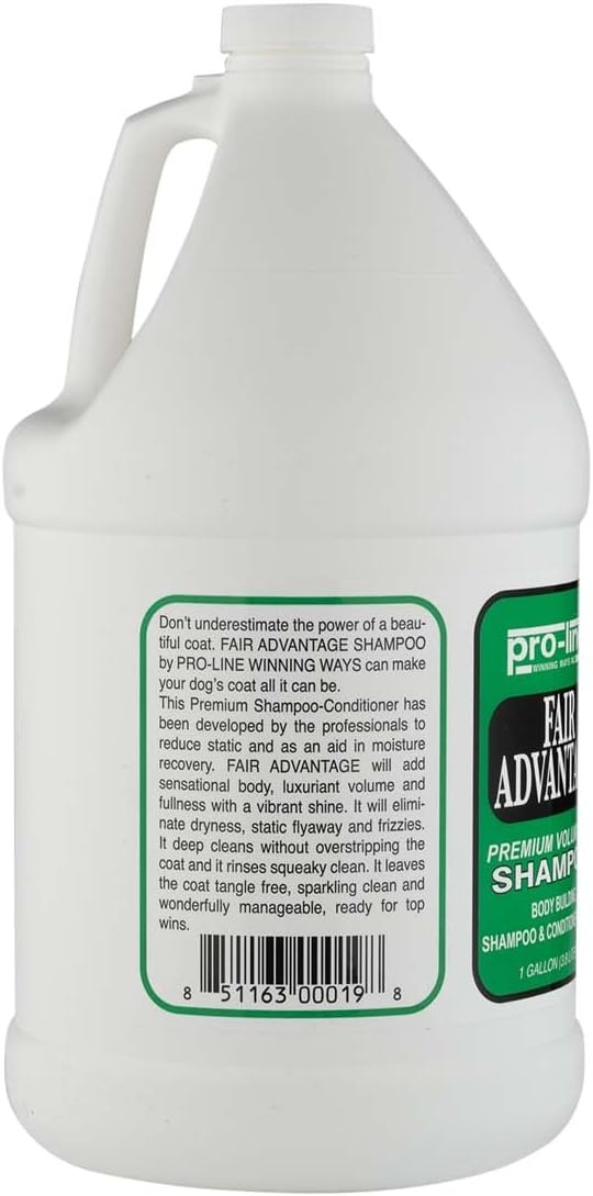 image:imageChris Christensen ProLine Fair Advantage Shampoo amp Conditioner Premium Volumizing Shampoo for Dogs Build Body While Providing Moisture Anti Static Formula 2 in 1 Shampoo amp ConditionerGallonGallon