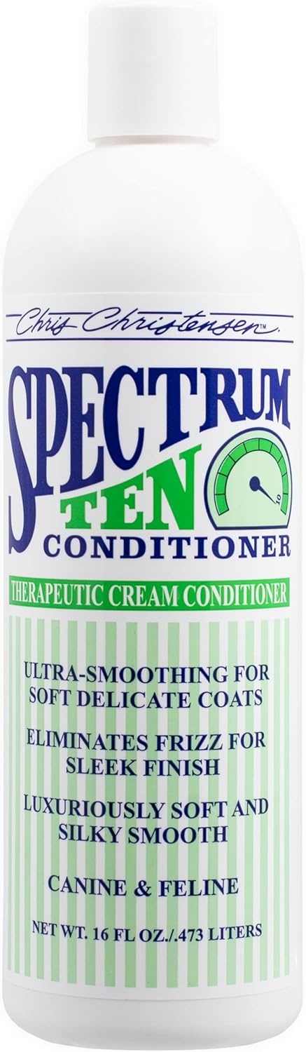 image:imageChris Christensen Shampoo amp Conditioner 16 oz Bundle White on White Shampoo Spectrum Ten Therapeutic Cream Conditioner Groom Like a Professional Made in USA
