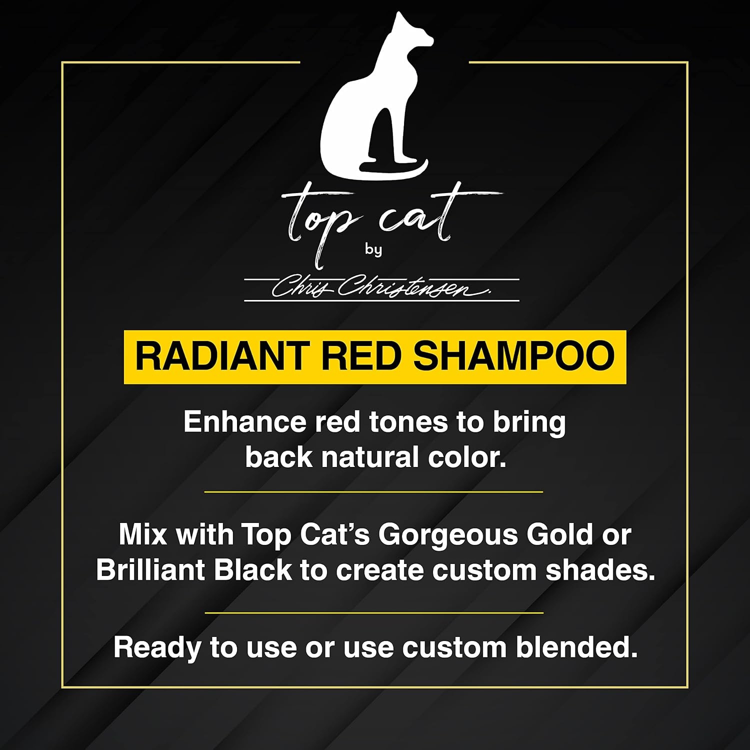 image:imageChris Christensen Top Cat Radiant Red Shampoo for Cats Groom Like a Professional Enhances Red Tones Great for All Coat Types Made in USA 32 oz