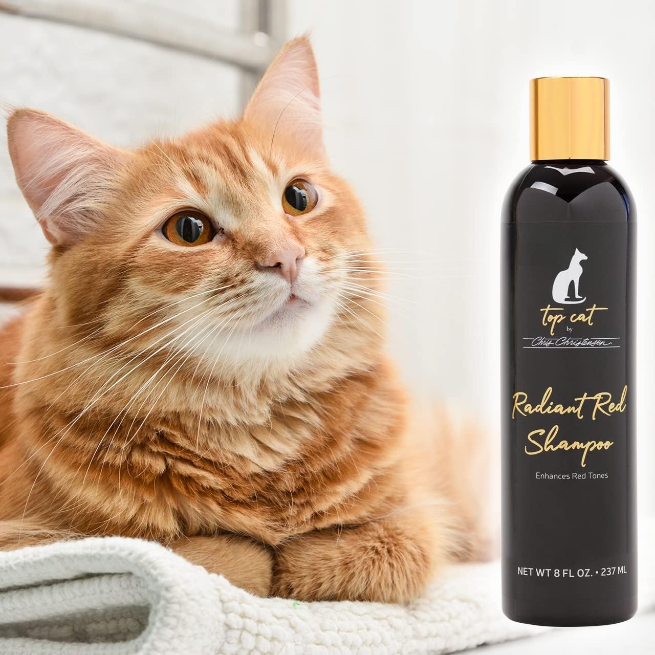 image:imageChris Christensen Top Cat Radiant Red Shampoo for Cats Groom Like a Professional Enhances Red Tones Great for All Coat Types Made in USA 8 oz