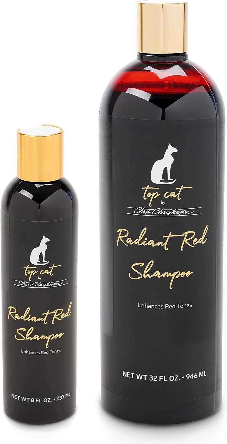 image:imageChris Christensen Top Cat Radiant Red Shampoo for Cats Groom Like a Professional Enhances Red Tones Great for All Coat Types Made in USA 8 oz