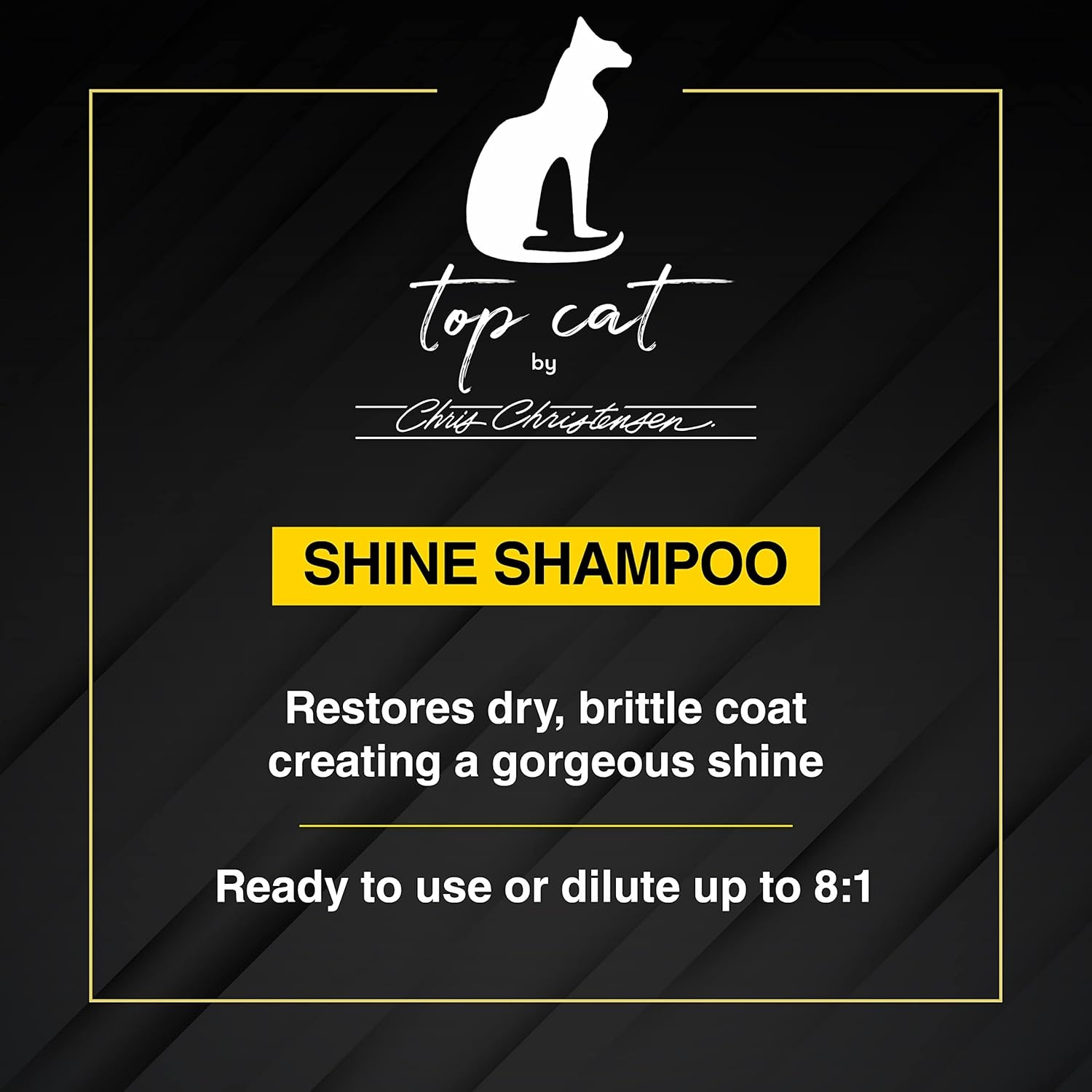 image:imageChris Christensen Top Cat Shine Shampoo for Cats Groom Like a Professional Restores Dry amp Brittle Coat Creates a Gorgeous Shine Made in USA 32 oz