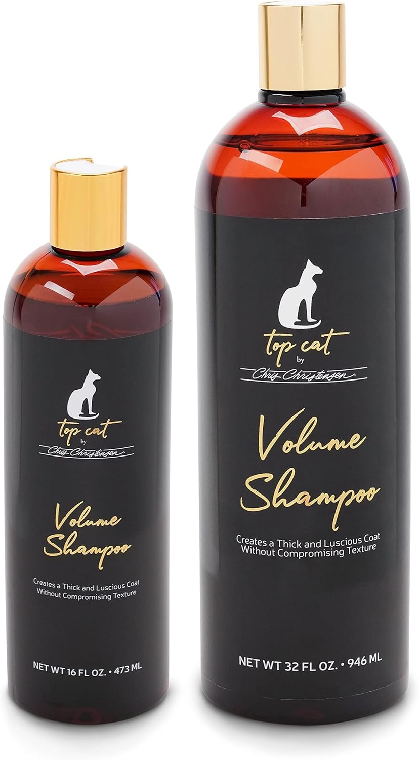 image:imageChris Christensen Top Cat Volume Shampoo for Cats Groom Like a Professional Maintains Coat Texture Adds Volume Made in USA 32 oz