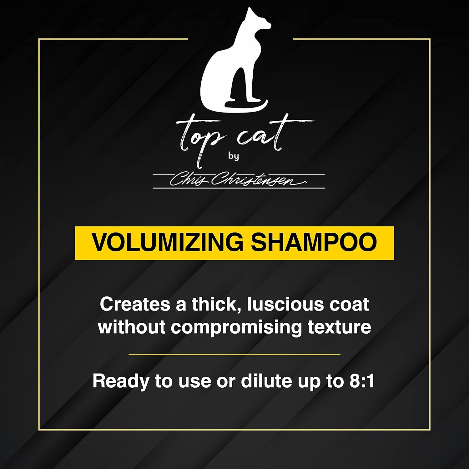 image:imageChris Christensen Top Cat Volume Shampoo for Cats Groom Like a Professional Maintains Coat Texture Adds Volume Made in USA 32 oz