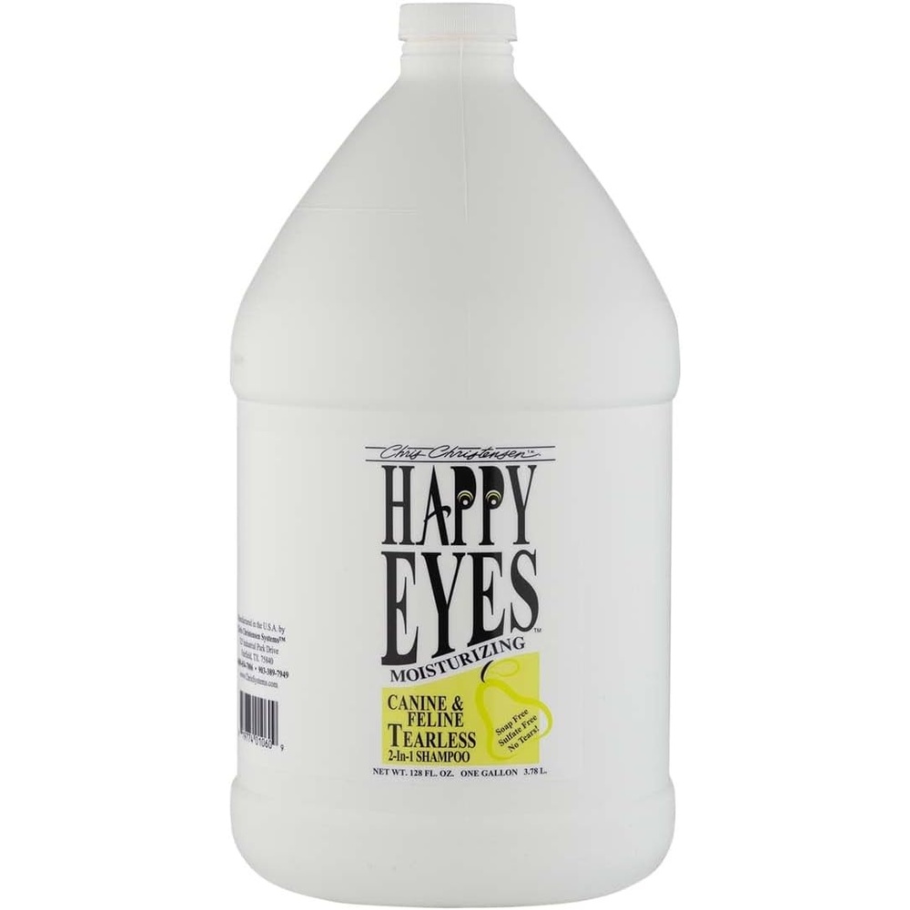 image:imageChris Christensen Happy Eyes Ultra Concentrated Tearless Dog Shampoo Makes up to 5 Bottles Groom Like a Professional HypoAllergenic Sulfate Free No Tears All Coat Types Made in USA GallonGallon