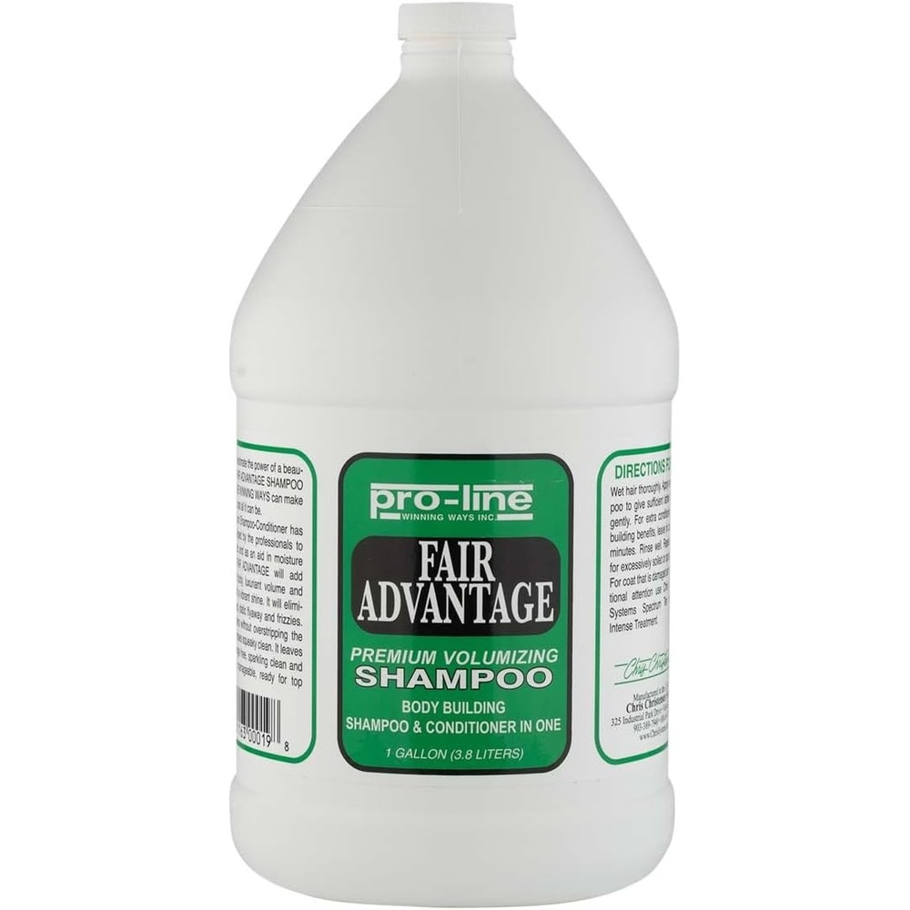 image:imageChris Christensen ProLine Fair Advantage Shampoo amp Conditioner Premium Volumizing Shampoo for Dogs Build Body While Providing Moisture Anti Static Formula 2 in 1 Shampoo amp ConditionerGallonGallon